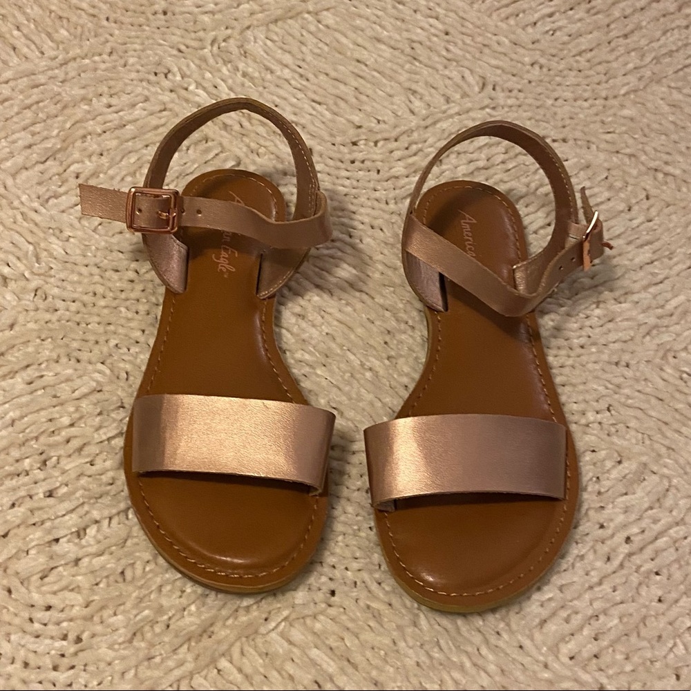 American eagle rose gold sandals